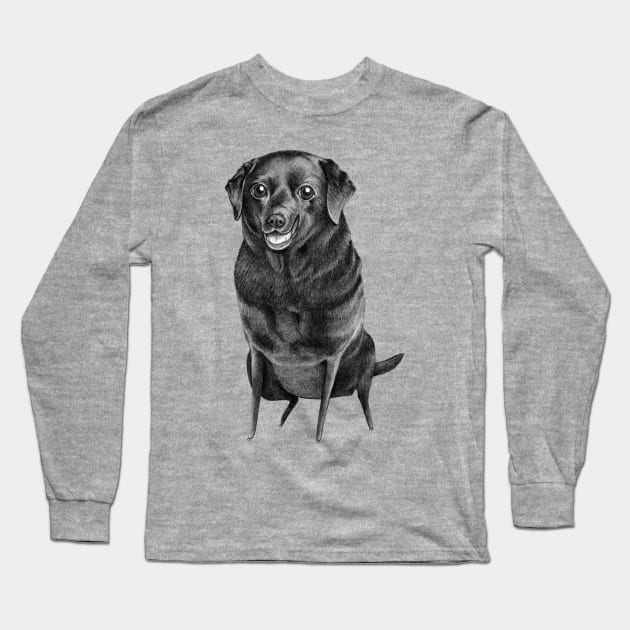 Black Labrador Long Sleeve T-Shirt by Sophie Corrigan